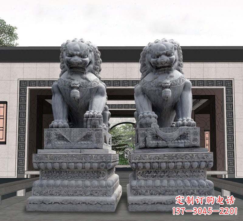 贵州青石传统狮子石雕,引领传统艺术气息