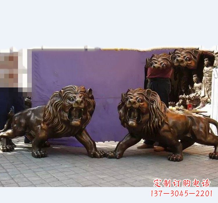贵州中领雕塑精心打造的正宗西洋狮子铜雕,表面…