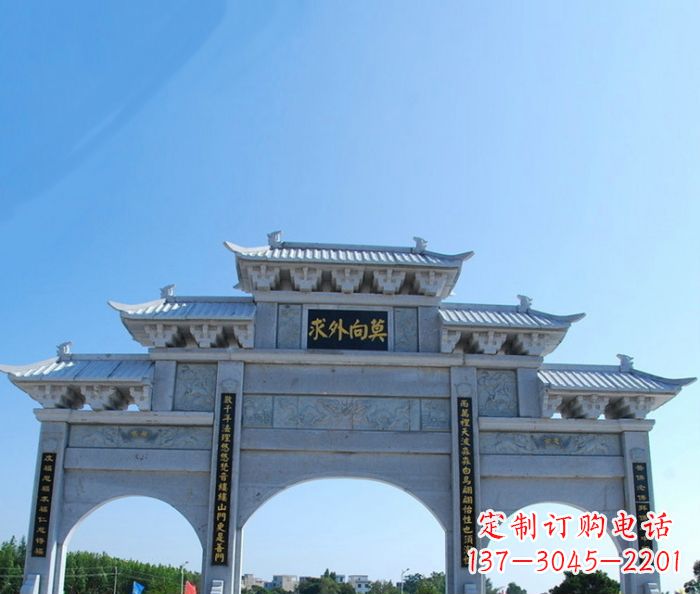 贵州手工精美石牌坊雕塑,让您的空间更加美观!
