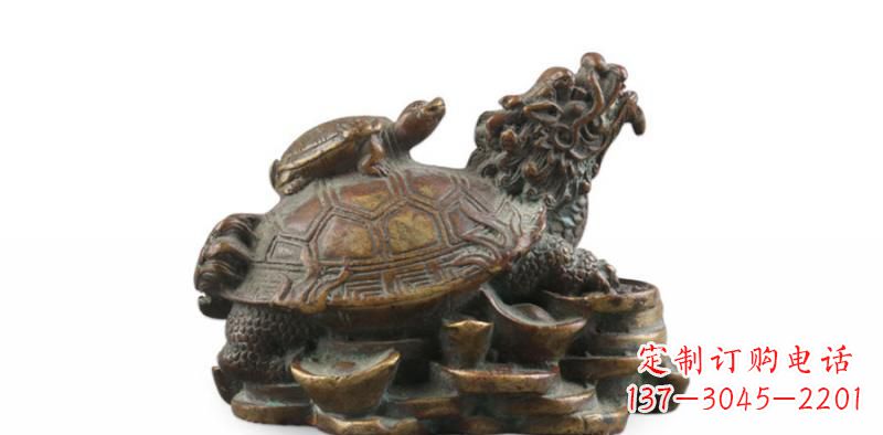 贵州雕塑非凡,铜雕龙龟母子精美