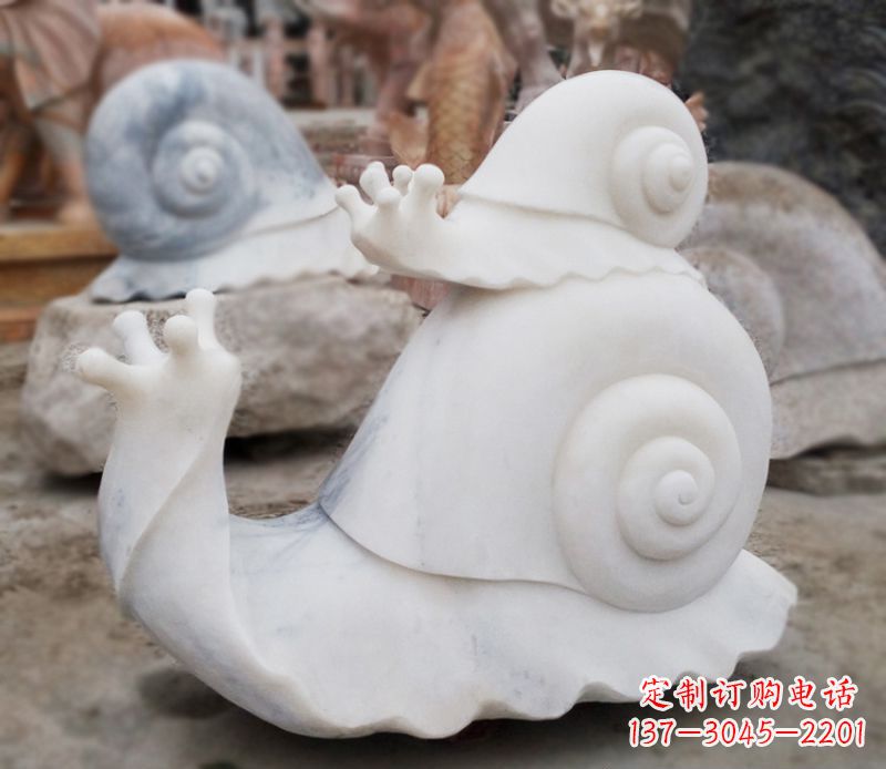 贵州母子蜗牛石雕