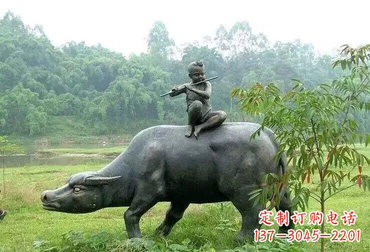 贵州艺术精美的牧童铜雕