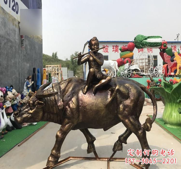 贵州中领雕塑的古典韵味牧童铜雕是一件绝美的雕…