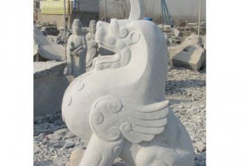 贵州汉白玉独角兽石雕，精美细腻，魅力无穷