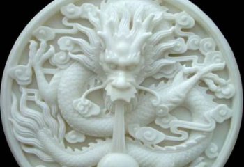 贵州汉白玉雕刻龙头摆件，悠然吟诗引领风尚