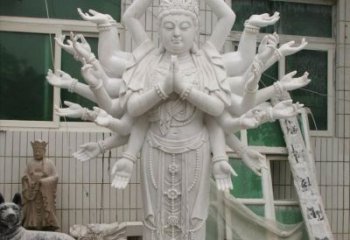 贵州汉白玉千手观音雕塑，精致细腻，深具宗教意义