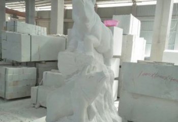 贵州瑞颜祥彩汉白玉生肖猪雕塑