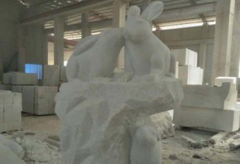贵州精美的中国古典生肖兔雕塑