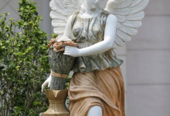贵州精致高雅的汉白玉天使雕塑