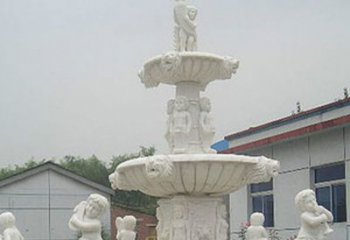 贵州汉白玉天使大型喷泉石雕