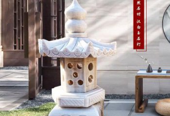 贵州中领雕塑-经典经典汉白玉灯笼园林雕塑