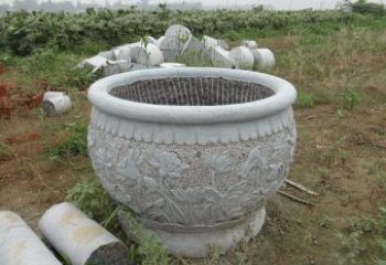 贵州荷花花盆公园景观石雕，千般美妙一览无余
