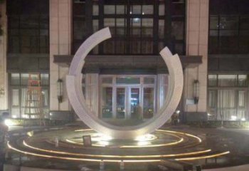 贵州不锈钢半圆环雕塑，装饰空间增添品位