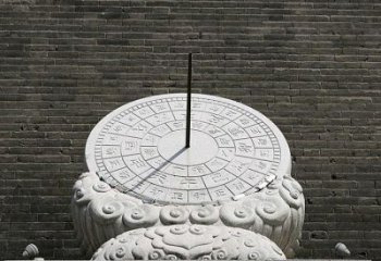 贵州花岗岩古代计时器日晷雕塑