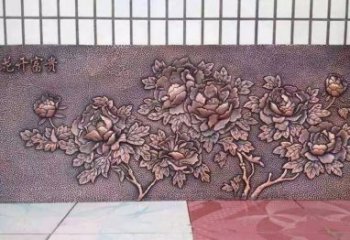贵州精美绝伦的牡丹铜浮雕