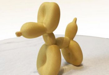 贵州黄色不锈钢雕塑狗，展现场面气势