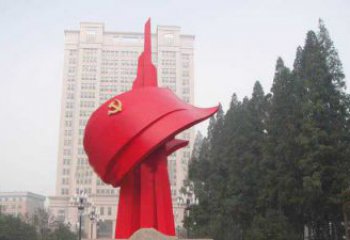 贵州不锈钢抽象党旗雕塑，象征着祖国力量