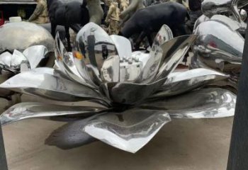 贵州镜面不锈钢荷花雕塑，精致优雅演绎着无限美丽