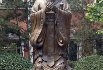 贵州精美铜雕——校园历史文化名人孔圣人像