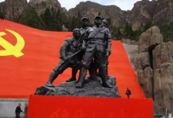 贵州狼牙山五壮士烈士铜雕，永载革命先烈光辉