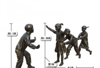 贵州中领雕塑：打造优雅老鹰捉小鸡儿童雕塑