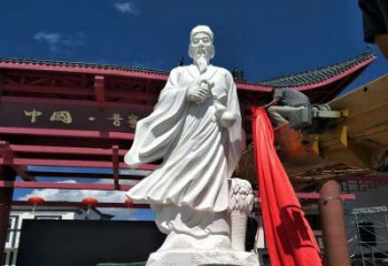 贵州传承医道中的传说——李时珍汉白玉石雕像