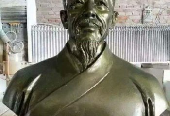 贵州李时珍头像铜雕，为纪念传奇祖国医学家