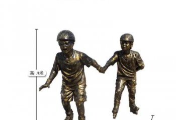 贵州中领雕塑推出的趣味滑冰儿童雕塑一直是客户…