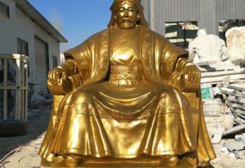贵州精美鎏金成吉思汗雕像，铸就历史精神
