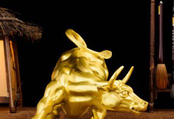 贵州鎏金华尔街铜牛生肖动物雕塑