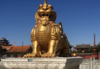 贵州鎏金獬豸铜雕，为您提供精美的景观雕塑