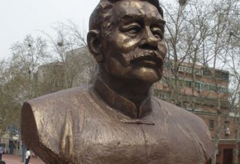 贵州鲁迅胸像名人铜雕是中领雕塑公司定制的一款…