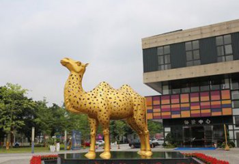 贵州闪亮可爱的不锈钢骆驼雕塑