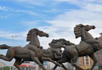 贵州马广场动物铜雕塑，精致细腻魅力无穷