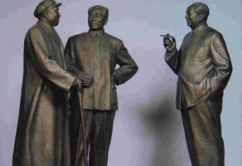 贵州标题:伟人朱德毛主席铜雕——传承毛主席精神