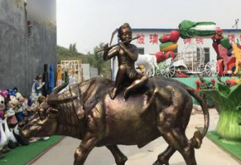 贵州中领雕塑的古典韵味牧童铜雕是一件绝美的雕…