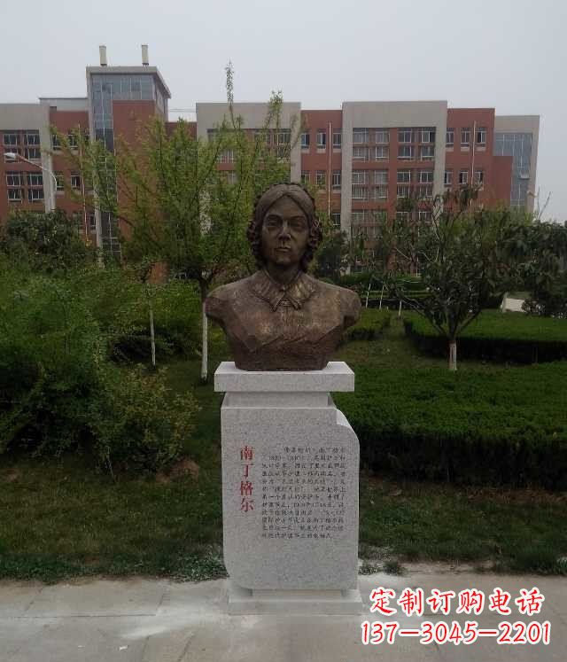 贵州南丁格尔校园名人铜雕:精致细致的雕塑艺术