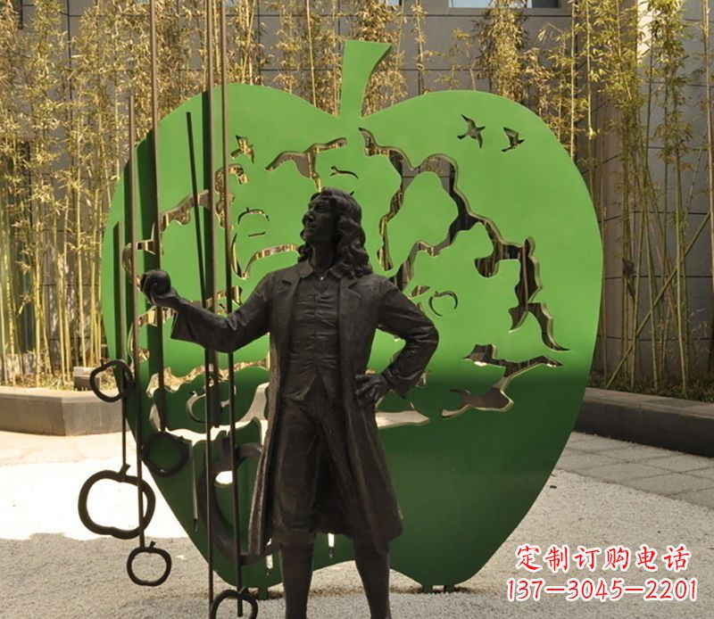 贵州牛顿公园铜雕，艺术品升华人物形象
