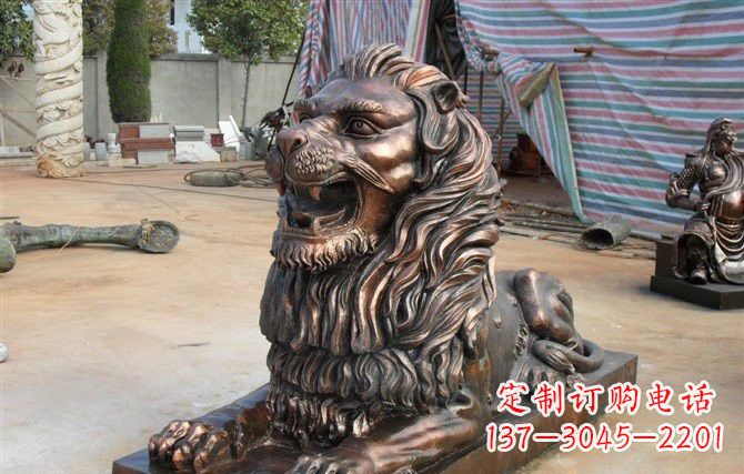 贵州汇丰狮子铜雕，体现高贵气质