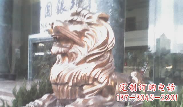 贵州中领雕塑:精致狮子铜雕