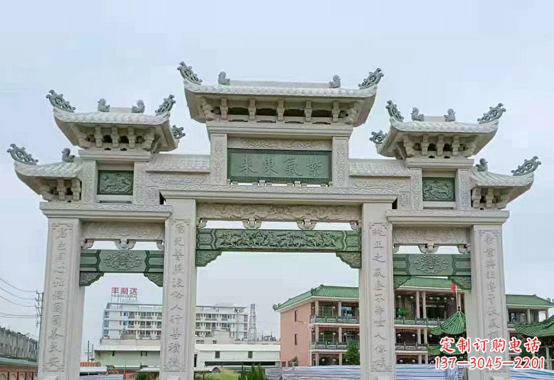 贵州精美的牌楼石雕雕塑