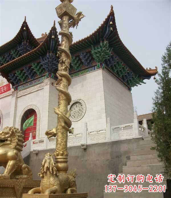 贵州盘龙柱铜雕 (2)