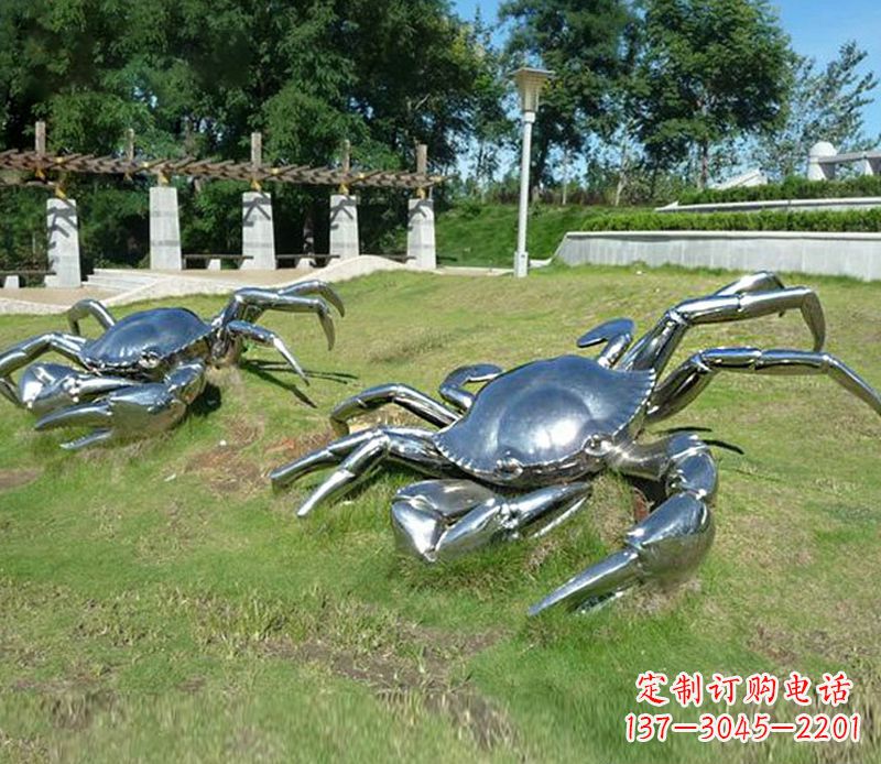 贵州精美不锈钢螃蟹雕塑