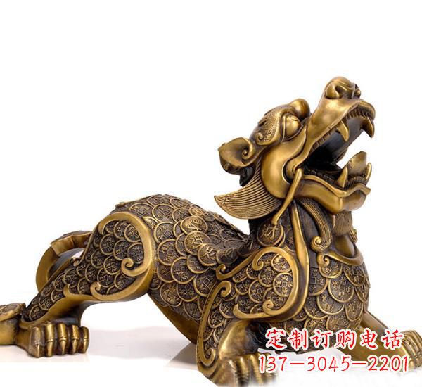 贵州特色貔貅铜雕,精致美观,福祉永存