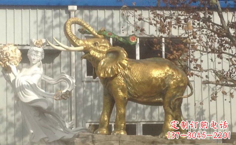 贵州企业大象铸铜动物铜雕