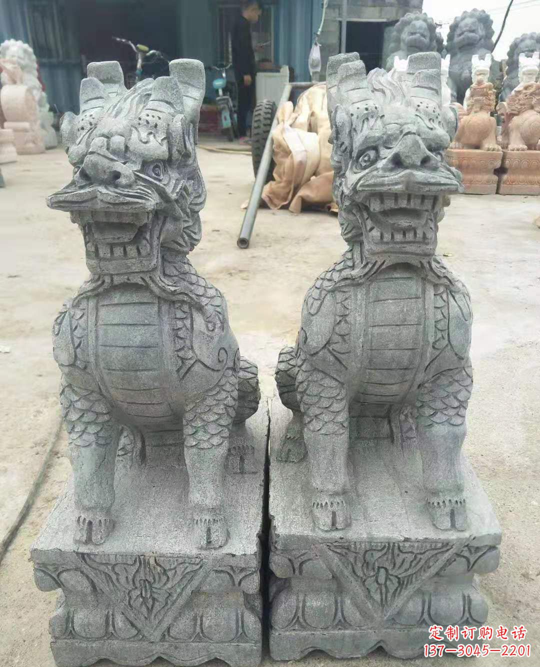 贵州古典雅致的麒麟石雕