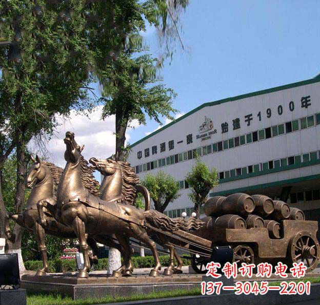 贵州追求完美,华丽马车铜雕塑