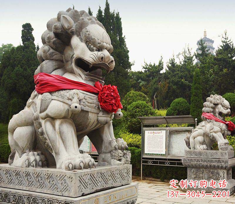 贵州艺术精美大理石狮子雕塑
