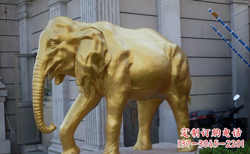 贵州中领雕塑:精美的大象铜雕