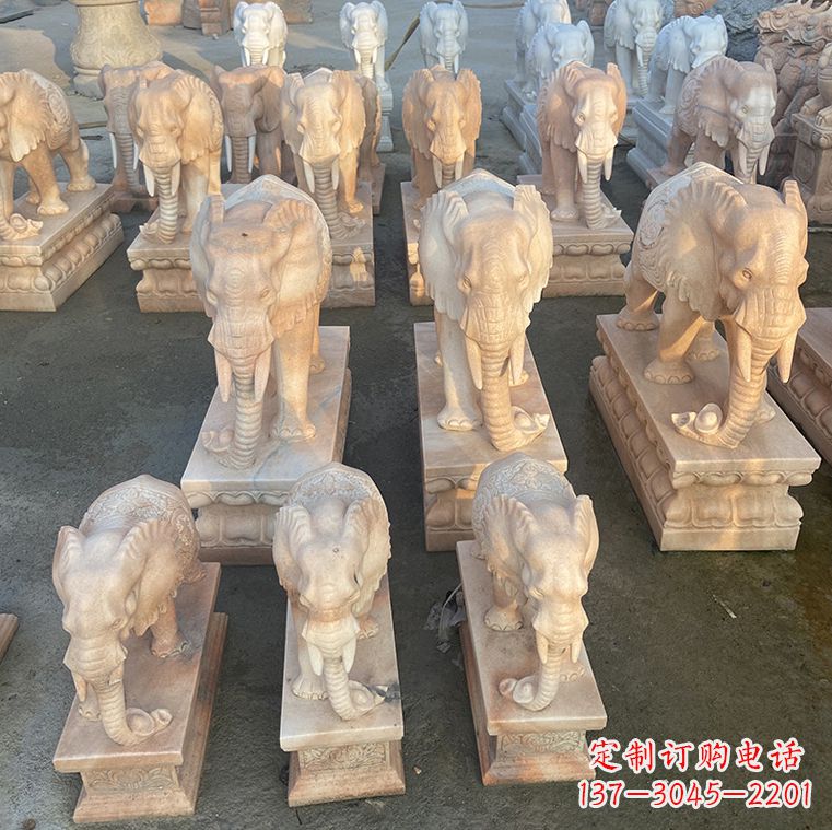 贵州翘鼻大象石雕,传承经典浓烈之美